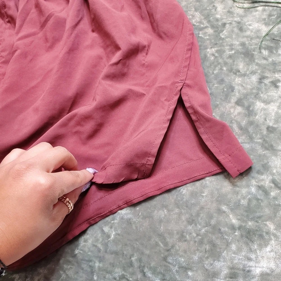 Fabletics Breathe Run Shorts In Rust/Spring Pink - Picture 6 of 9